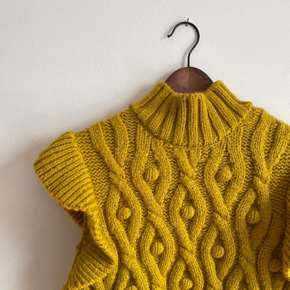 Zara Chunky Pom Pom Sweater Vest